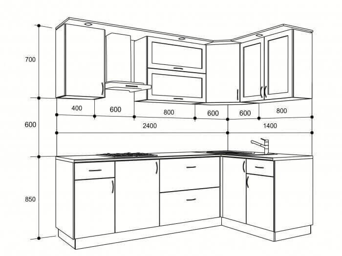 Cách tính kích thước tủ bếp tiêu chuẩn phổ biến hiện nay